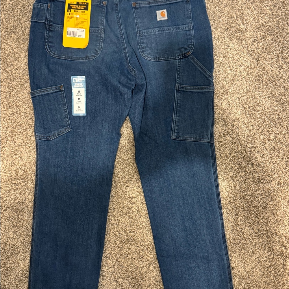 Carhartt Womens Relaxed Fit Denim Jeans.  Size 12 Short - Picture 2 of 4